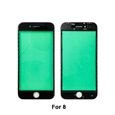 Iphone 8 8plus Glass Plus Oca Frame Pantalla frontal de pantalla LCD Reemplazo de la cubierta exterior